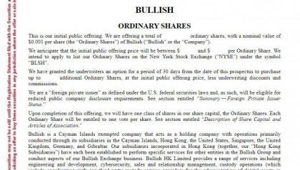 加密货币交易所Bullish冲击美股IPO,持有超过2.4万个比特币,特朗普稳定币法案生效后首单IPO