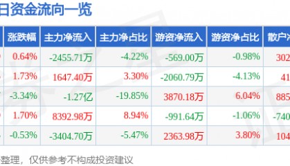 股票行情快报:天龙集团(300063)8月25日主力资金净卖出2455.71万元