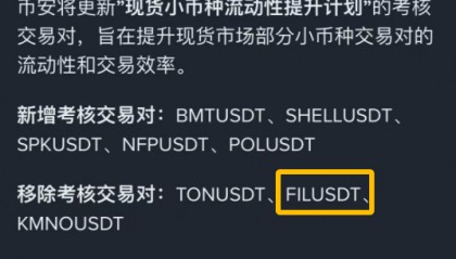 币安下架fil,一代枭雄落幕了?