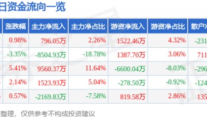 股票行情快报:天龙集团(300063)9月10日主力资金净买入796.05万元