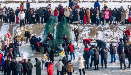 冬捕网收满 鱼跃迎丰收